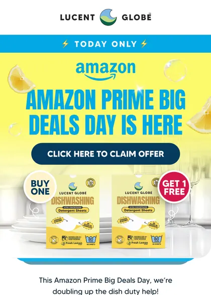 Lucent Globe email: Amazon Prime Day promo